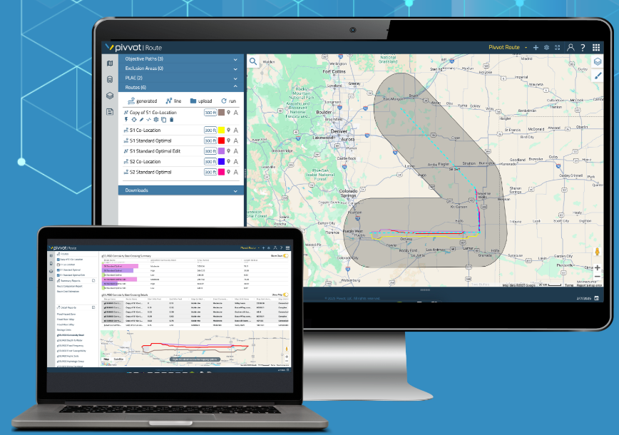 Pivvot Route  Computer Screen